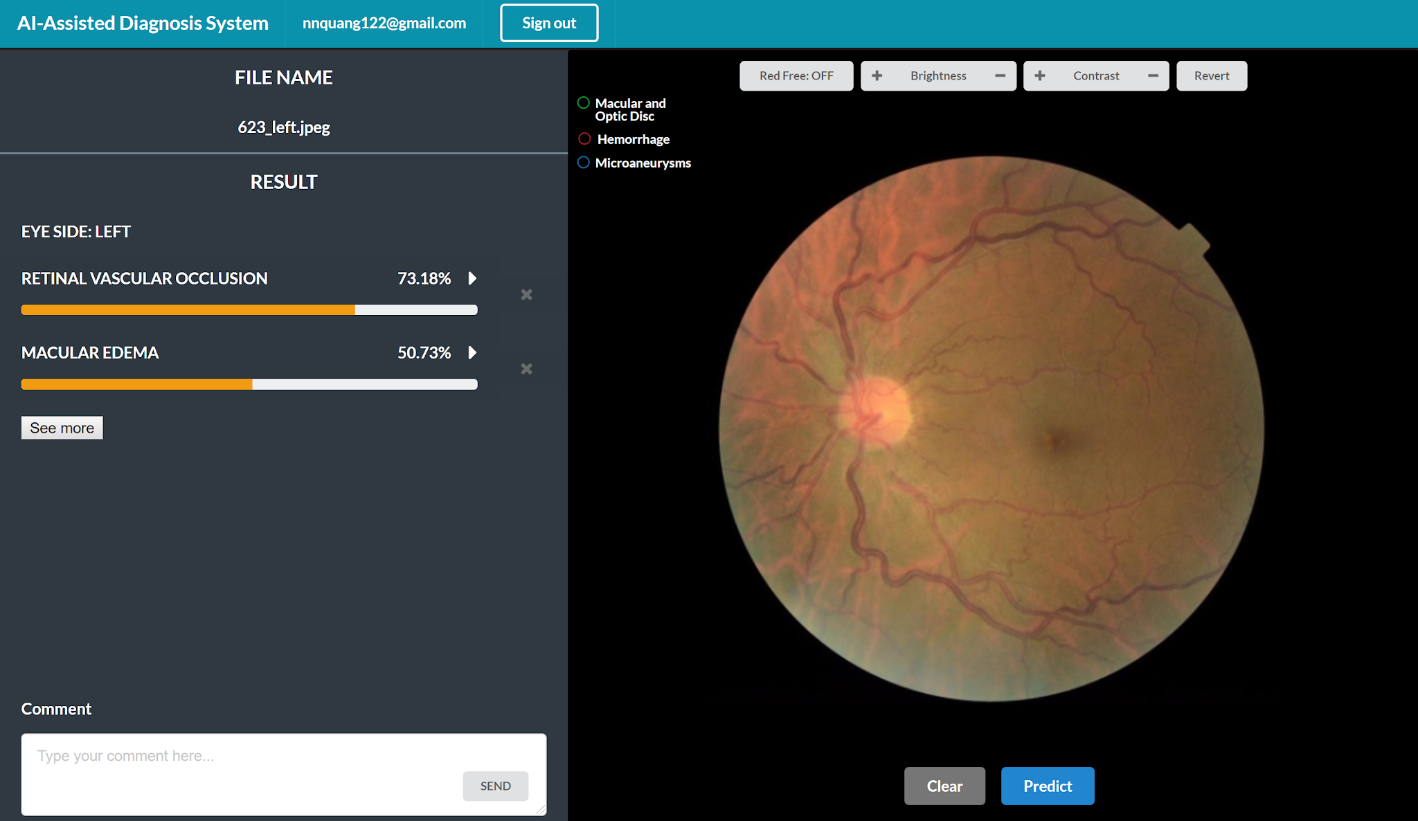 Application demo screenshot 2